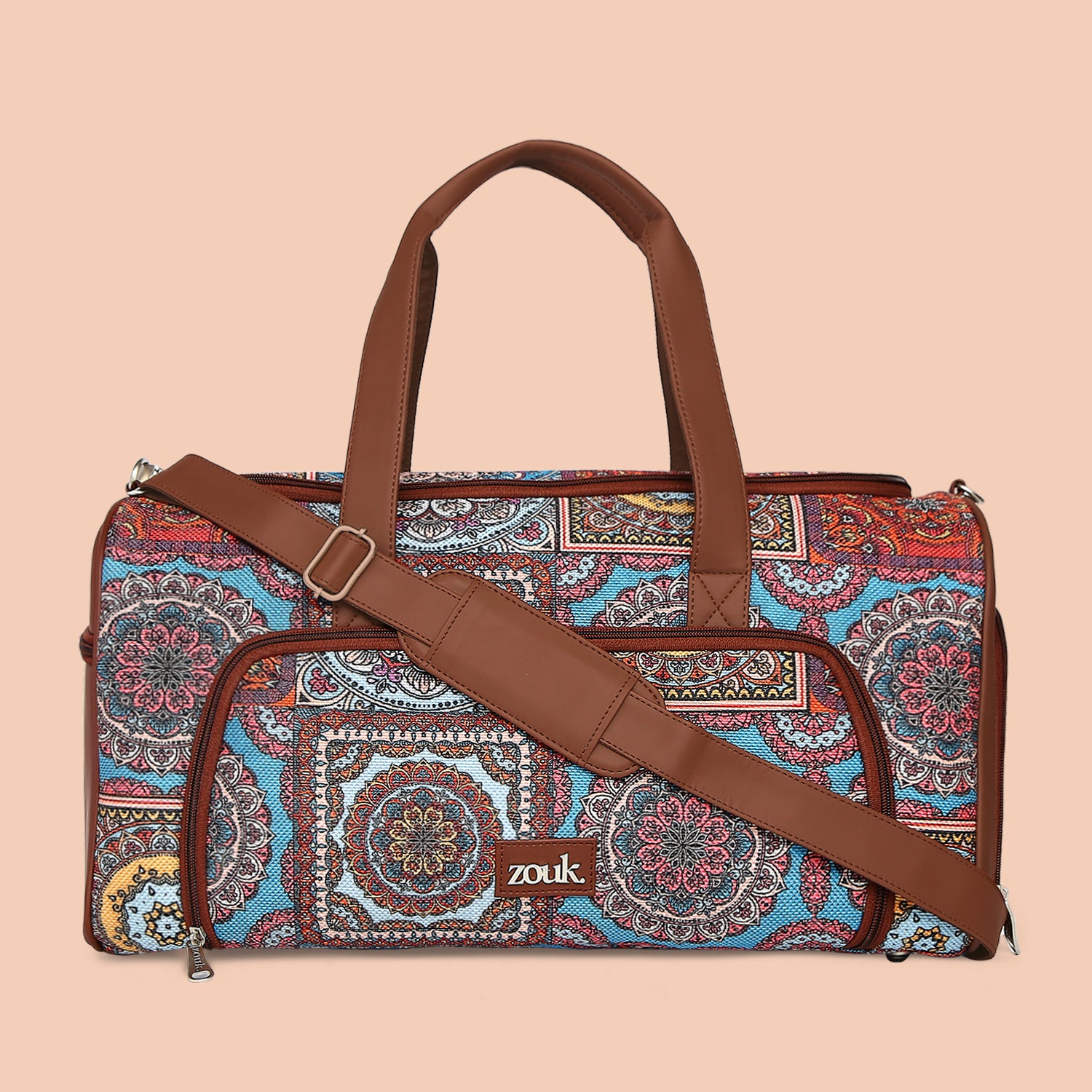 Multicolor Mandala Print Weekender Duffle Bag