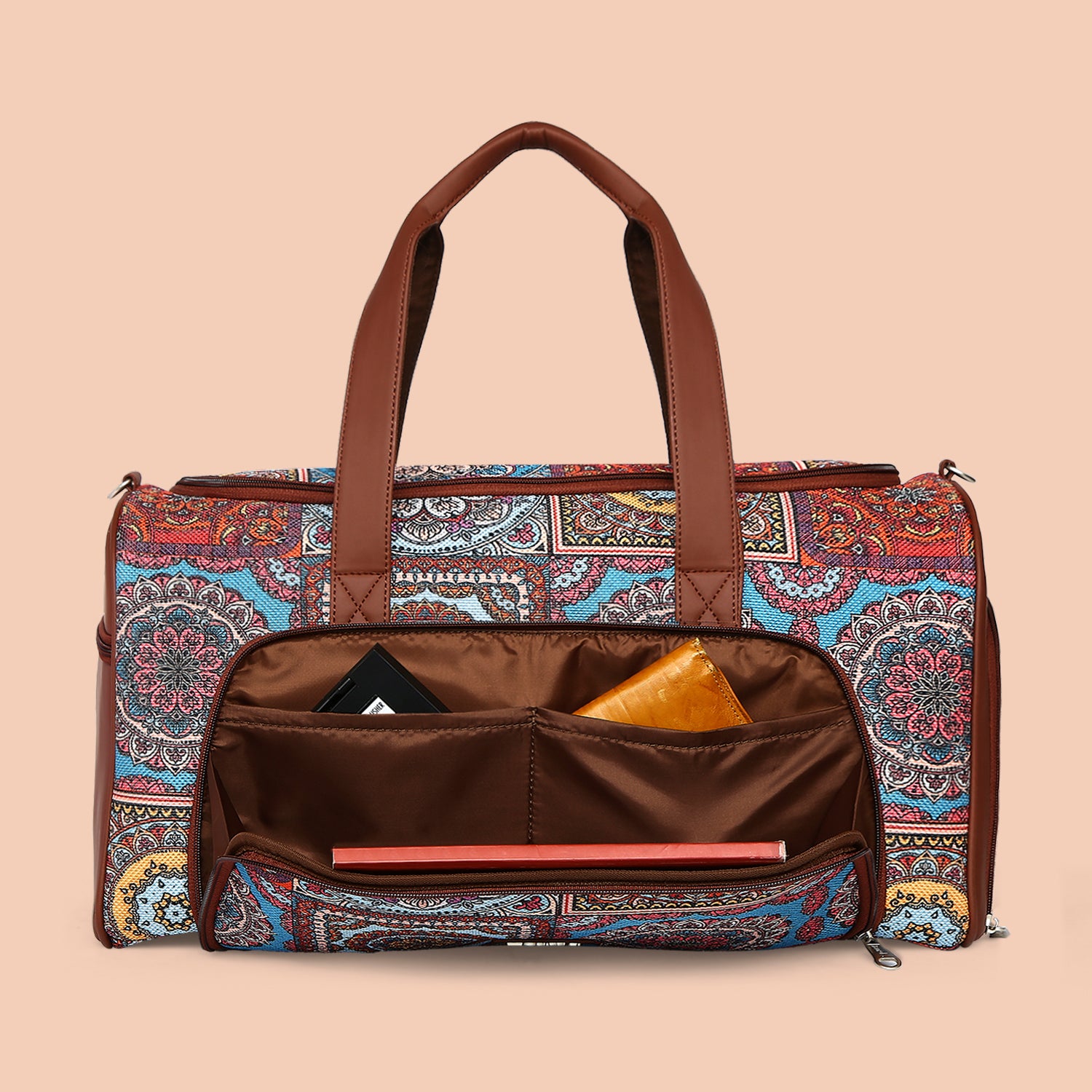 Multicolor Mandala Print Weekender Duffle Bag
