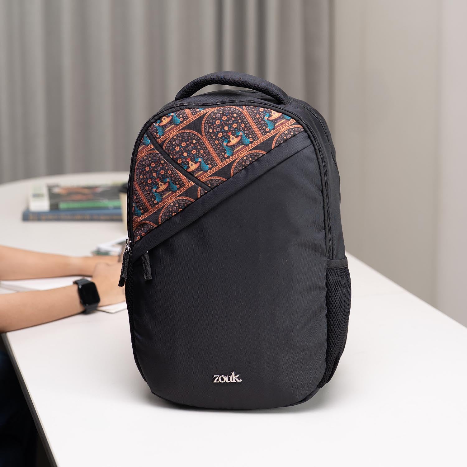 Taaran Backpack - Royal Indian Peacock Motif